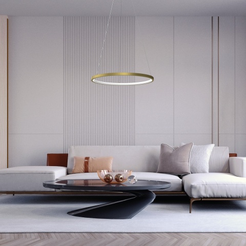 Lampa wisząca LED HOOP 27W 4000K złoty – ML1545