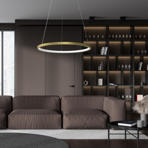 Lampa wisząca LED HOOP 27W 4000K złoty – ML1545