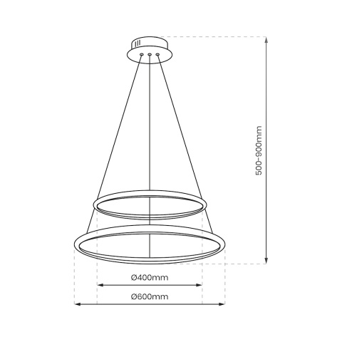 Lampa wisząca LED HOOP 51W 4000K czarny – ML1542