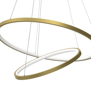 Lampa wisząca HOOP - zwis 51W LED 4000K złota 60 cm Milagro