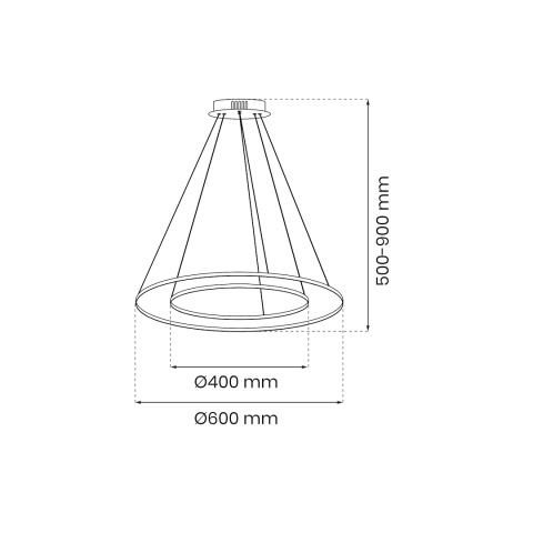 Lampa wisząca LED HOOP 51W 4000K złoty – ML1546