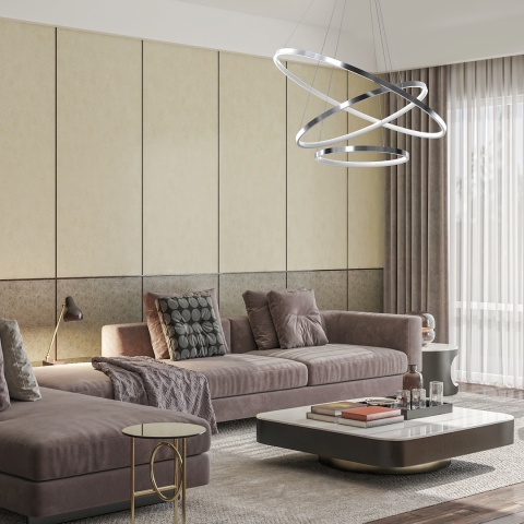 Lampa wisząca LED HOOP 93W 4000K chrom – ML1551