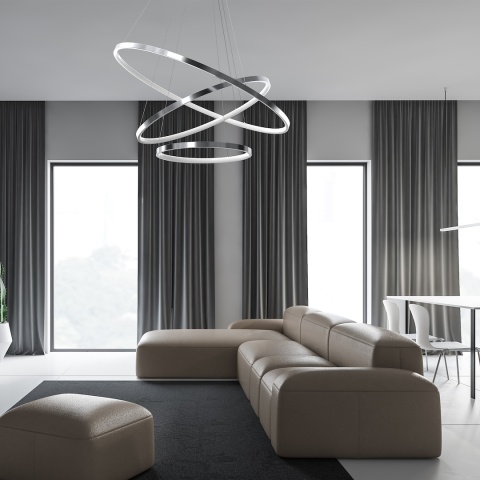 Lampa wisząca LED HOOP 93W 4000K chrom – ML1551