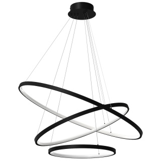 Lampa wisząca LED HOOP 93W 4000K czarny MiLAGRO