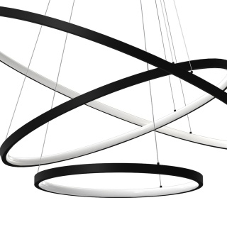 Lampa wisząca LED HOOP 93W 4000K czarny MiLAGRO