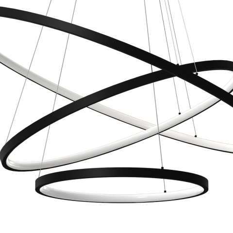 Lampa wisząca LED HOOP 93W 4000K czarny – ML1543