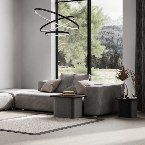 Lampa wisząca LED HOOP 93W 4000K czarny – ML1543