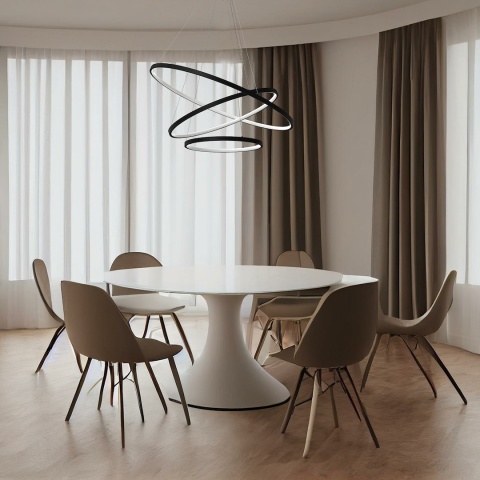 Lampa wisząca LED HOOP 93W 4000K czarny – ML1543