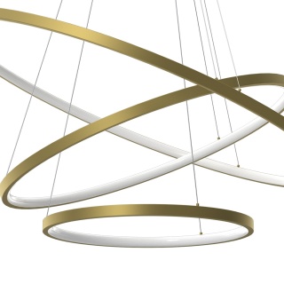 Lampa wisząca LED HOOP 93W 4000K złoty MiLAGRO