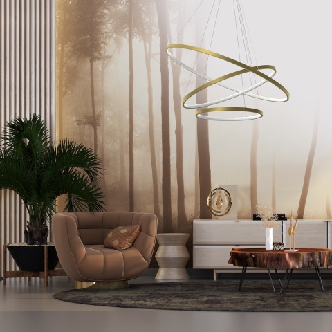 Lampa wisząca LED HOOP 93W 4000K złoty – ML1547