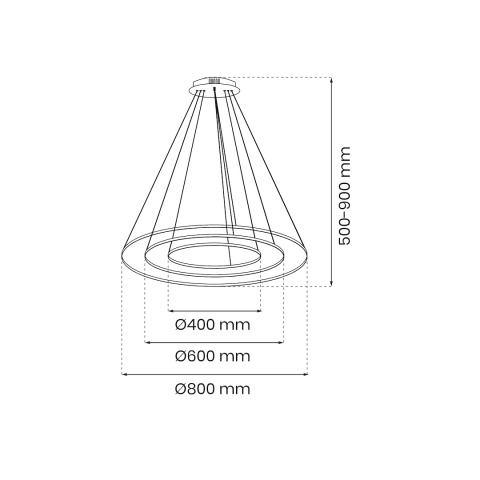 Lampa wisząca LED HOOP 93W 4000K złoty – ML1547