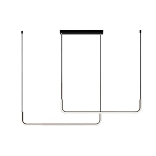Lampa wisząca HORIZON - zwis 22W LED 4000K czarna 102 cm Milagro