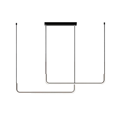 Lampa wisząca HORIZON - zwis 22W LED 4000K czarna 102 cm Milagro