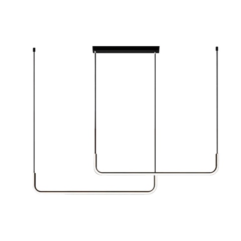 Lampa wisząca HORIZON - zwis 22W LED 4000K czarna 102 cm Milagro