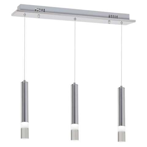 Lampa wisząca ICE - zwis 15W LED 4000K chromowana 45 cm Milagro