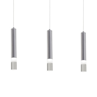 Lampa wisząca ICE - zwis 15W LED 4000K chromowana 45 cm Milagro