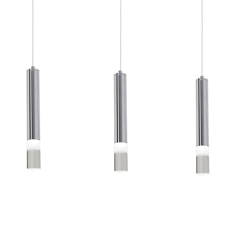 Lampa wisząca ICE - zwis 15W LED 4000K chromowana 45 cm Milagro