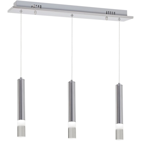 Lampa wisząca ICE - zwis 15W LED 4000K chromowana 45 cm Milagro