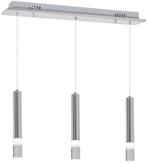 Lampa wisząca ICE - zwis 15W LED 4000K chromowana 45 cm Milagro