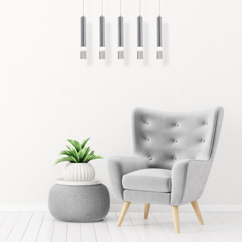 Lampa wisząca ICE - zwis 25W LED 4000K chromowana 67,5 cm Milagro