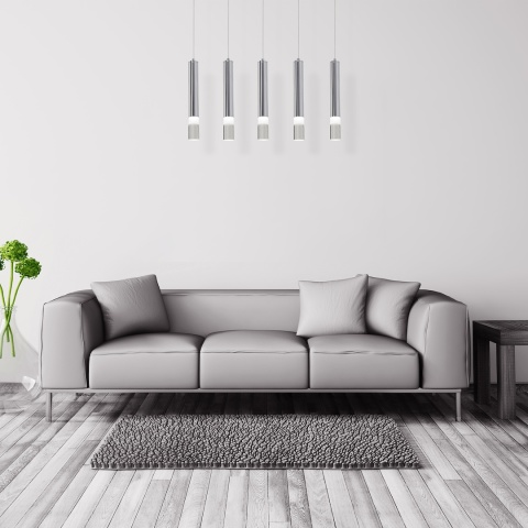 Lampa wisząca ICE - zwis 25W LED 4000K chromowana 67,5 cm Milagro