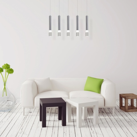 Lampa wisząca ICE - zwis 25W LED 4000K chromowana 67,5 cm Milagro
