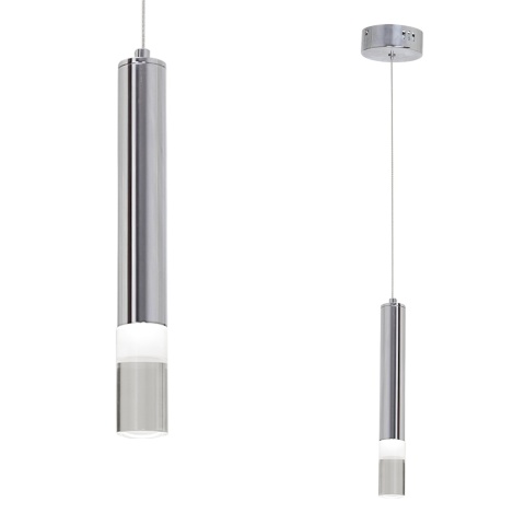 Lampa wisząca ICE - zwis 5W LED 4000K chromowana 10 cm Milagro
