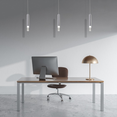 Lampa wisząca ICE - zwis 5W LED 4000K chromowana 10 cm Milagro