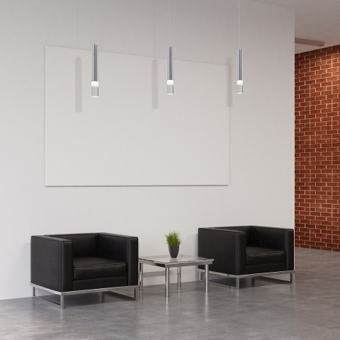 Lampa wisząca ICE - zwis 5W LED 4000K chromowana 10 cm Milagro
