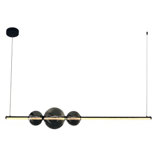 Lampa wisząca KUGEL - zwis 30W LED 4000K czarna 120 cm Milagro