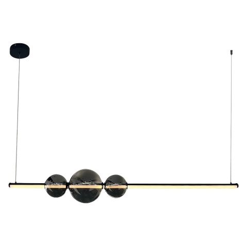 Lampa wisząca KUGEL - zwis 30W LED 4000K czarna 120 cm Milagro