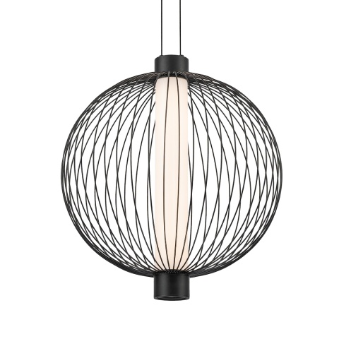 Lampa wisząca KYOTO śr. - zwis 32W LED 3000K czarna 43 cm Milagro