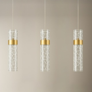 Lampa wisząca LED LAGOS 24W 4000K złoty MiLAGRO