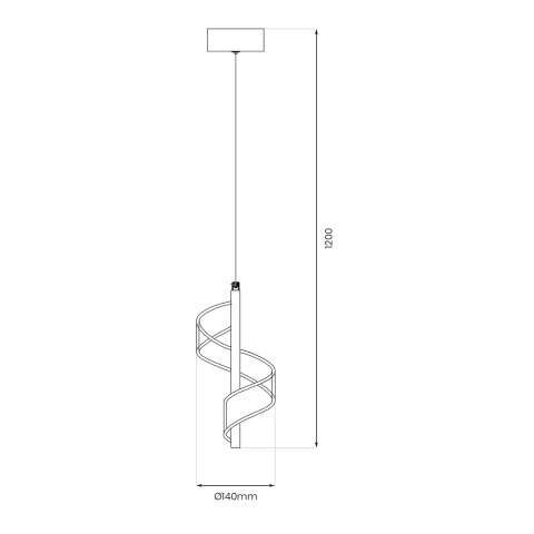 Lampa wisząca LARGO - zwis 10W LED 4000K złota 14 cm Milagro