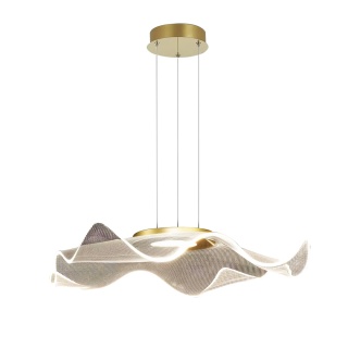 Lampa wisząca LARGO - zwis 16W LED 4000K złota 50 cm Milagro