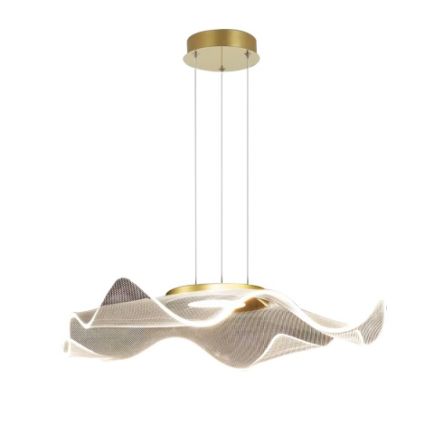 Lampa wisząca LARGO - zwis 16W LED 4000K złota 50 cm Milagro