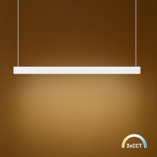Lampa wisząca LINEA - zwis 36W LED 3000-4000-5700K biała 120 cm Milagro