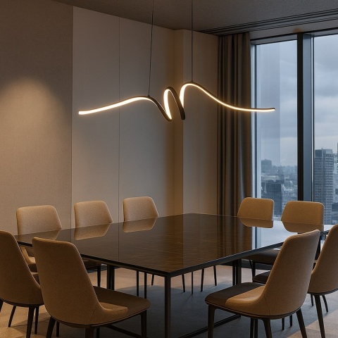 Lampa wisząca LED LOOP 28W 4000K czarny – ML1577