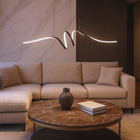 Lampa wisząca LED LOOP 28W 4000K czarny – ML1577
