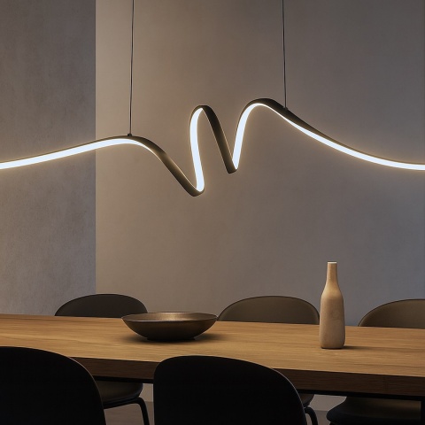 Lampa wisząca LED LOOP 28W 4000K czarny – ML1577