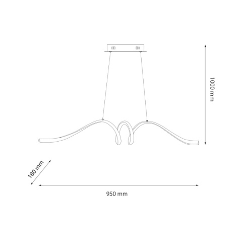 Lampa wisząca LED LOOP 28W 4000K czarny – ML1577