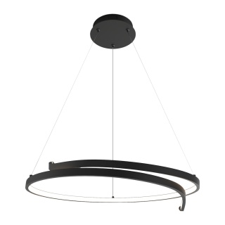 Lampa wisząca LORENZO - zwis 35W LED 4000K czarna 55 cm Milagro