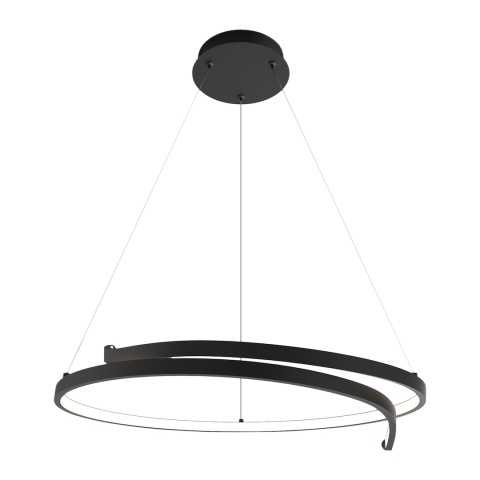 Lampa wisząca LORENZO - zwis 35W LED 4000K czarna 55 cm Milagro