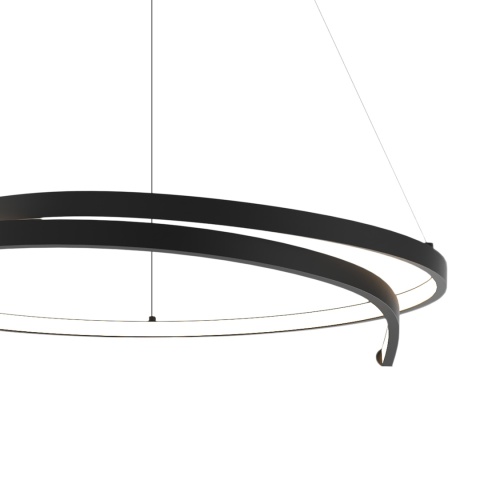 Lampa wisząca LORENZO - zwis 35W LED 4000K czarna 55 cm Milagro
