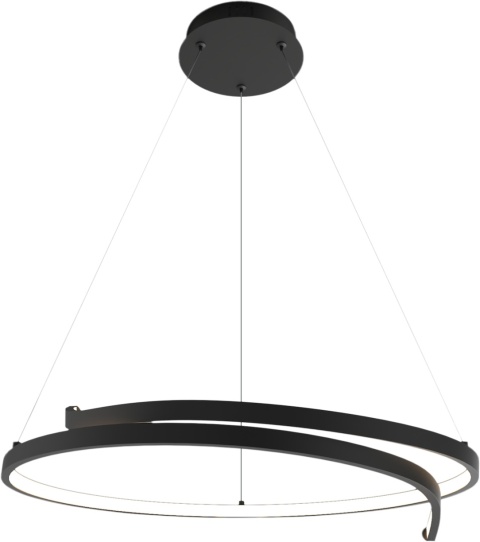 Lampa wisząca LORENZO - zwis 35W LED 4000K czarna 55 cm Milagro