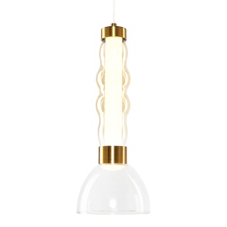 Lampa wisząca LUCCO amber - zwis 13W LED 3000K bursztynowa 15 cm Milagro