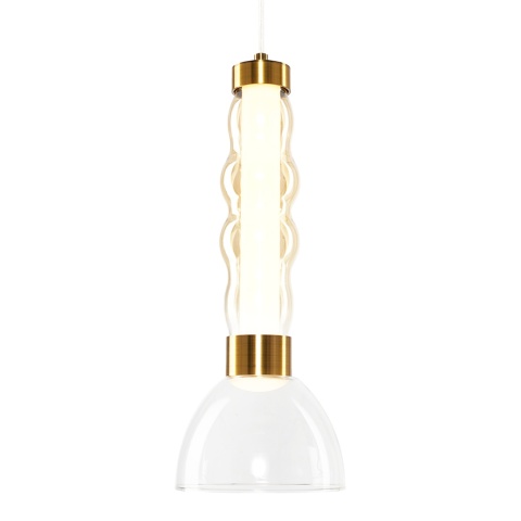 Lampa wisząca LUCCO amber - zwis 13W LED 3000K bursztynowa 15 cm Milagro