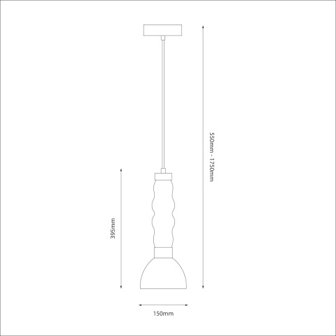 Lampa wisząca LUCCO amber - zwis 13W LED 3000K bursztynowa 15 cm Milagro