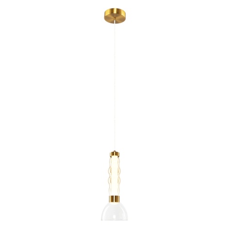 Lampa wisząca LUCCO amber - zwis 13W LED 3000K bursztynowa 15 cm Milagro