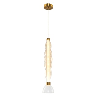 Lampa wisząca LUCCO amber - zwis 18W LED 3000K bursztynowa 15 cm Milagro